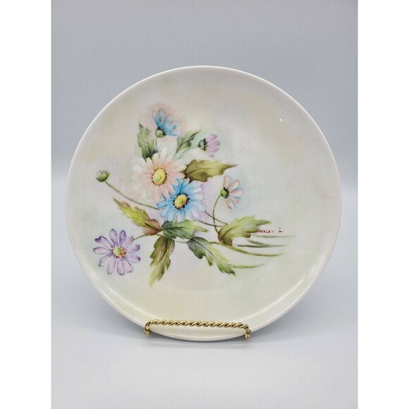 Vintage Plate Bavaria Schumann Arzberg Germany Artist Signed Hand Painted Decor - Picture 1 of 12